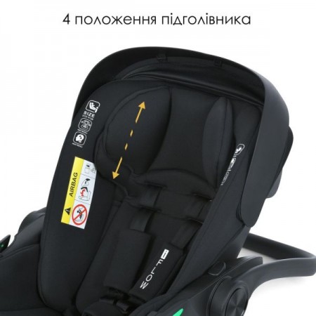 Автокресло El Camino i-FLOW ME 1198 Black детское, i-SIZE R129, рост ребенка 40-87см, рег.подголовник, раскл. в 4 положения, черный Автокресло El Camino i-FLOW ME 1198 Black детское, i-SIZE R129, рост ребенка 40-87см, рег.подголовник, раскл. в 4 положения, черный