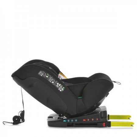 Дитяче автокрісло El Camino i-JOY ME 1205 Black i-SIZE R129, зріст дит.40-150см (від народж.до 36кг або 12р.), Top Tether, isofix, 360?, чорний