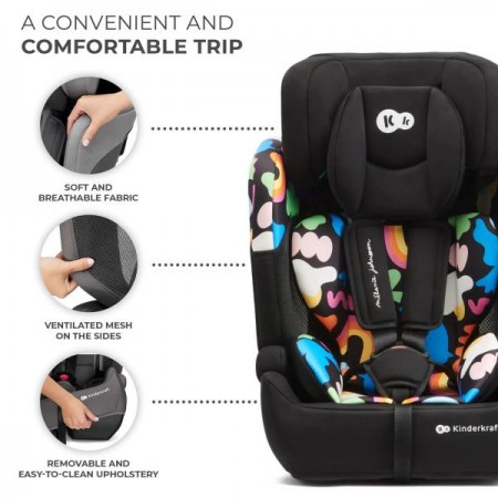 Автокресло Kinderkraft Comfort Up i-Size черный с рисунком KCCOUP02HAP0000 Автокресло Kinderkraft Comfort Up i-Size черный с рисунком KCCOUP02HAP0000