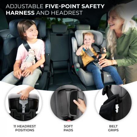Дитяче автокрісло Kinderkraft Comfort Up i-Size сіро- рожевий KCCOUP02PNK0000