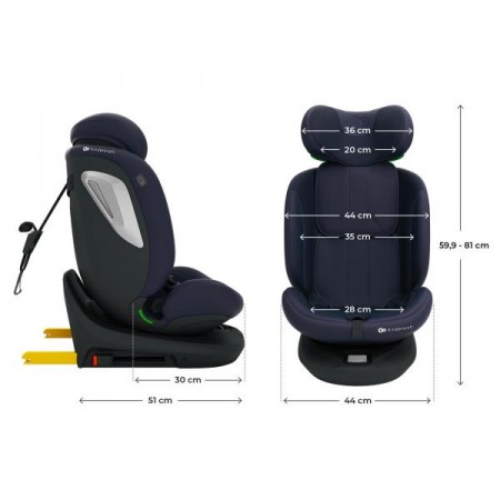 Автокрісло Kinderkraft i-Grow 2 Plus i-Size Navy KCIGRO02NAVPL00