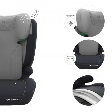 Автокрісло Kinderkraft i-Spark 2 Plus i-Size Grey KCISPA02GRYPL00 Автокрісло Kinderkraft i-Spark 2 Plus i-Size Grey KCISPA02GRYPL00