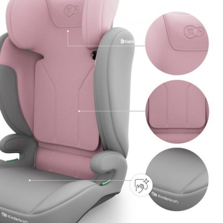 Автокрісло Kinderkraft i-Spark 2 Plus i-Size Pink KCISPA02PNKPL00