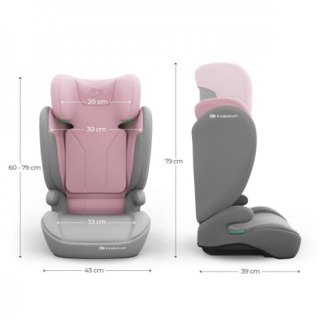 Автокрісло Kinderkraft i-Spark 2 Plus i-Size Pink KCISPA02PNKPL00
