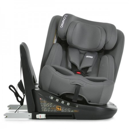Автокресло ME 1187 i-FREE Shadow Gray детское, i-SIZE R129, фаза 1,2 (40-150см), top tether, isofix, 360, серый