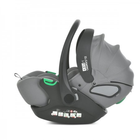 Дитяче автокрісло дитяче El Camino i-FIX+ ME 1110 Simply Gray i-SIZE R129, зріст дитини 40-87см, рег.підголівник, 2 ур.,москіт,чохол, cірий Дитяче автокрісло дитяче El Camino i-FIX+ ME 1110 Simply Gray i-SIZE R129, зріст дитини 40-87см, рег.підголівник, 2 ур.,москіт,чохол, cірий