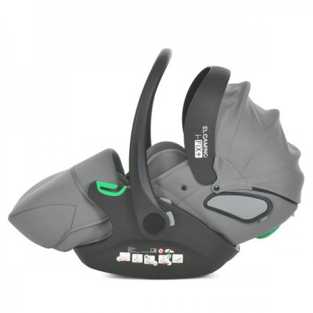Дитяче автокрісло дитяче El Camino i-FIX+ ME 1110 Simply Gray i-SIZE R129, зріст дитини 40-87см, рег.підголівник, 2 ур.,москіт,чохол, cірий Дитяче автокрісло дитяче El Camino i-FIX+ ME 1110 Simply Gray i-SIZE R129, зріст дитини 40-87см, рег.підголівник, 2 ур.,москіт,чохол, cірий