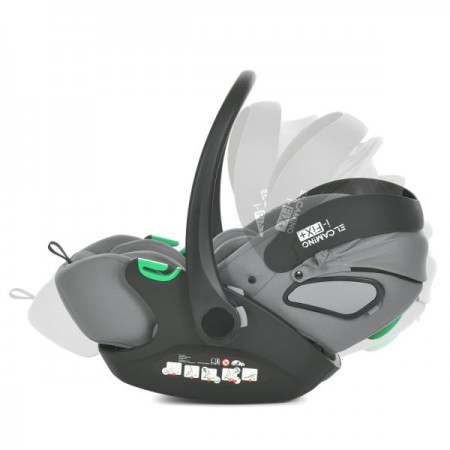 Дитяче автокрісло дитяче El Camino i-FIX+ ME 1110 Simply Gray i-SIZE R129, зріст дитини 40-87см, рег.підголівник, 2 ур.,москіт,чохол, cірий Дитяче автокрісло дитяче El Camino i-FIX+ ME 1110 Simply Gray i-SIZE R129, зріст дитини 40-87см, рег.підголівник, 2 ур.,москіт,чохол, cірий
