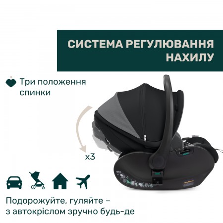 Дитяче автокрісло First-Seat Recline i-Size, група 0+ арт. 87100.45 колір Чорний Дитяче автокрісло First-Seat Recline i-Size, група 0+ арт. 87100.45 колір Чорний