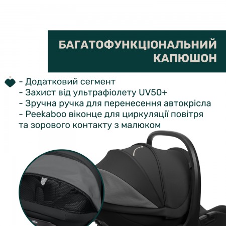 Дитяче автокрісло First-Seat Recline i-Size, група 0+ арт. 87100.45 колір Чорний Дитяче автокрісло First-Seat Recline i-Size, група 0+ арт. 87100.45 колір Чорний