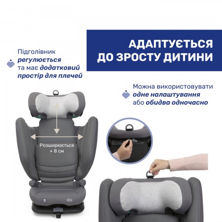 Дитяче автокрісло Fold&Go S i-Size, група 2/3 арт. 87117.26 колір Сірий Дитяче автокрісло Fold&Go S i-Size, група 2/3 арт. 87117.26 колір Сірий