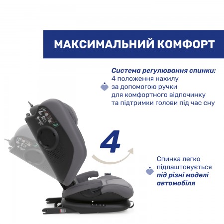 Дитяче автокрісло Fold&Go S i-Size, група 2/3 арт. 87117.26 колір Сірий Дитяче автокрісло Fold&Go S i-Size, група 2/3 арт. 87117.26 колір Сірий