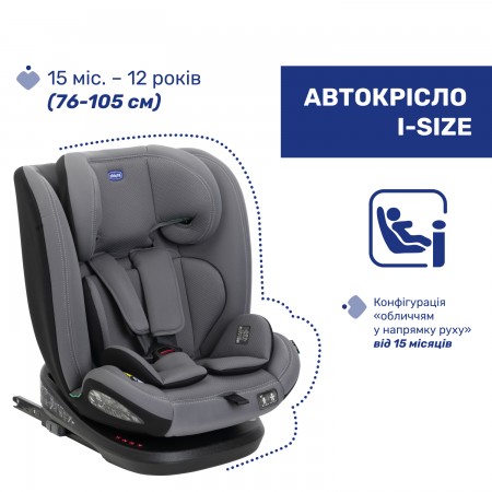 Дитяче автокрісло Mokita i-Size, група 1/2/3 арт. 87033.73 колір Сірий