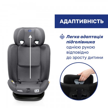 Дитяче автокрісло Mokita i-Size, група 1/2/3 арт. 87033.73 колір Сірий