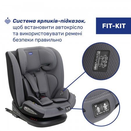 Дитяче автокрісло Mokita i-Size, група 1/2/3 арт. 87033.73 колір Сірий