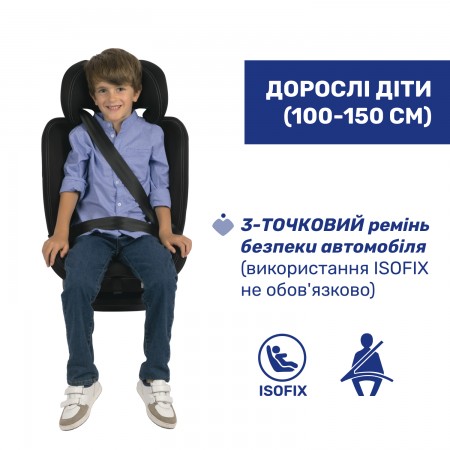 Дитяче автокрісло Mokita i-Size, група 1/2/3 арт. 87033.95 колір Чорний Дитяче автокрісло Mokita i-Size, група 1/2/3 арт. 87033.95 колір Чорний