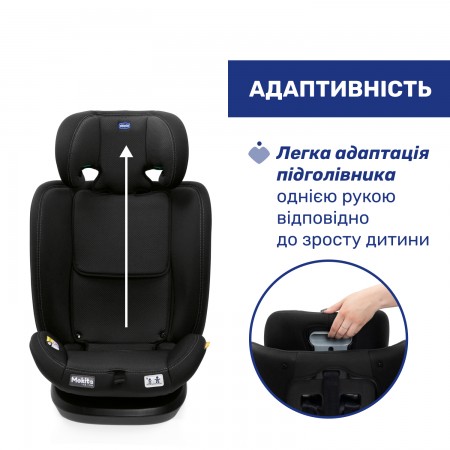 Дитяче автокрісло Mokita i-Size, група 1/2/3 арт. 87033.95 колір Чорний Дитяче автокрісло Mokita i-Size, група 1/2/3 арт. 87033.95 колір Чорний