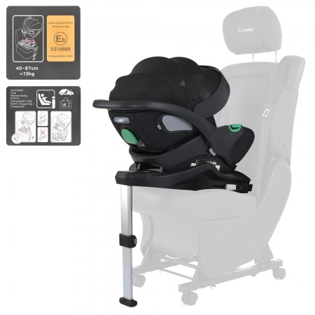 База под автокресло ME 1110 i-FIX Base с ISOFIX и опорной ногой, для автокресла стандарта i-SIZE R129, черный