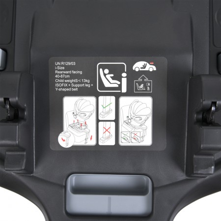 База под автокресло ME 1110 i-FIX Base с ISOFIX и опорной ногой, для автокресла стандарта i-SIZE R129, черный