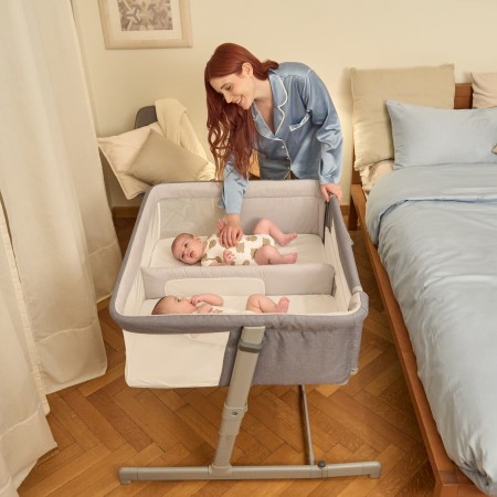 Детская кроватка для двойни Next2Me Twins арт. 87077 цвет Серый