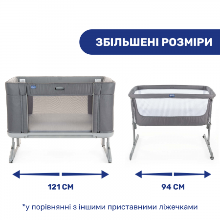 Ліжечко 3 в 1 Next2Me Forever арт. 79650.77 колір Сірий Ліжечко 3 в 1 Next2Me Forever арт. 79650.77 колір Сірий