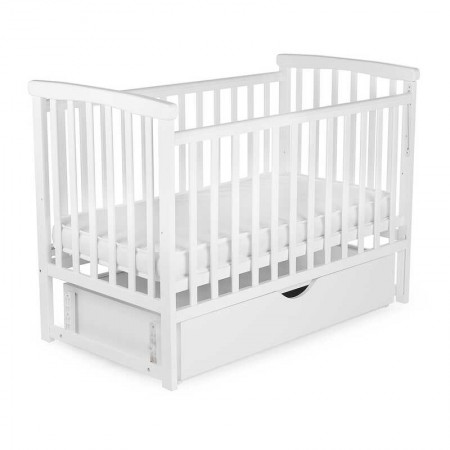 Кроватка-трансформер BabyToys белая с ящиком для новорожденных Кроватка-трансформер BabyToys белая с ящиком для новорожденных