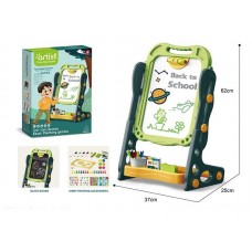 Детский мольберт двусторонний с мелками и маркерами BabyToys 050-51