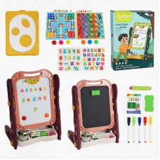 Детский двусторонний мольберт BabyToys 050-52 с маркерами и мелом