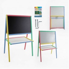 Детский мольберт BabyToys двусторонний с мелом 64х100 см