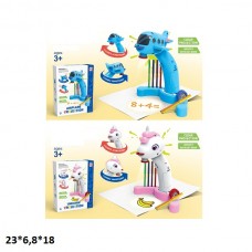 Проектор для рисования BabyToys 6657 самолет единорог со светом