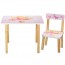 Cтолик 501-23 деревянный, 60-40см, 2 стульчика, розовый, мишка
