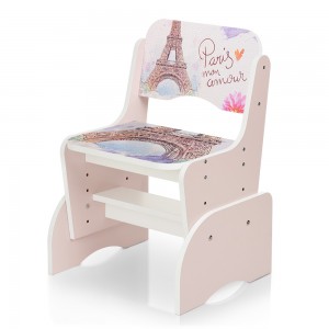 Детская парта B 2071-20 со стульчиком, Париж, розовая