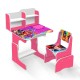  Парта шкільна "Героїня Сонечко” ПШ044 ЛДСП колір рожевий 69*45 см, + 1 стілець