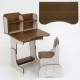  Парта шкільна ПШ012 ЛДСП, колір коричневий, 69*45 см, + 1 стілець, з пеналом