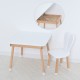Стіл 04-025W-TABLE со стульчиком, ящик, зайчик, белый