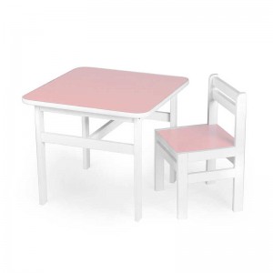  Стіл + стільчик дитячий, колір - рожевий DS-SP04 у плівці