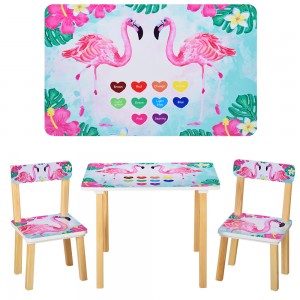 Столик детский 501-43 со стульчиком, Фламинго