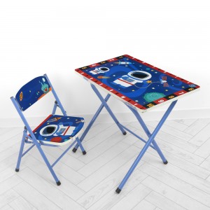 Столик детский A19-ASTR складной, со стульчиком, астронавт