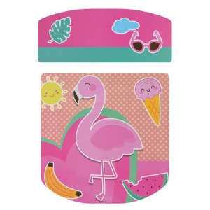Столик детский A19-FMG складной, со стульчиком, фламинго