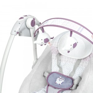 Дитячі гойдалки-шезлонг Bambi 6505 Mastela Deluxe Portable Swing, сірий
