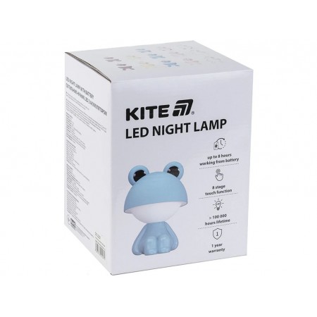 Світильник-нічник LED з акумулятором Cute Froggy блакитний, Kite K25-316-3-3