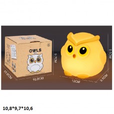 Ночник детский сова BabyToys DYB022 с USB зарядкой