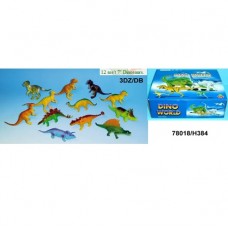 Резиновый динозавр BabyToys H384 разные цвета для детей