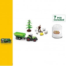 Трактор BabyToys 550-29 K с прицепом, инерционный механизм и звуковые эффекты
