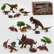 Набор динозавров BabyToys Q 9899-213, 4 фигурки, аксессуары