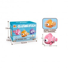 Заводная рыбка BabyToys 89-803A на колесиках, пластик