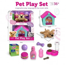 Игрушечная собачка BabyToys с аксесуарами пластиковая