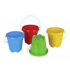 Ведро для песка Замок ИП20002, 17,5 см, для формования песчаных фигур, Toys-plast