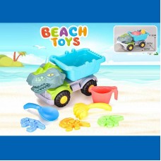 Машинка для песочницы BabyToys с формочками пластмассовая
