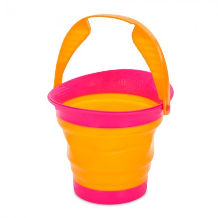 Ведро складне для пісочниці BabyToys 6912, 17см, 3кольори Ведро складне для пісочниці BabyToys 6912, 17см, 3кольори